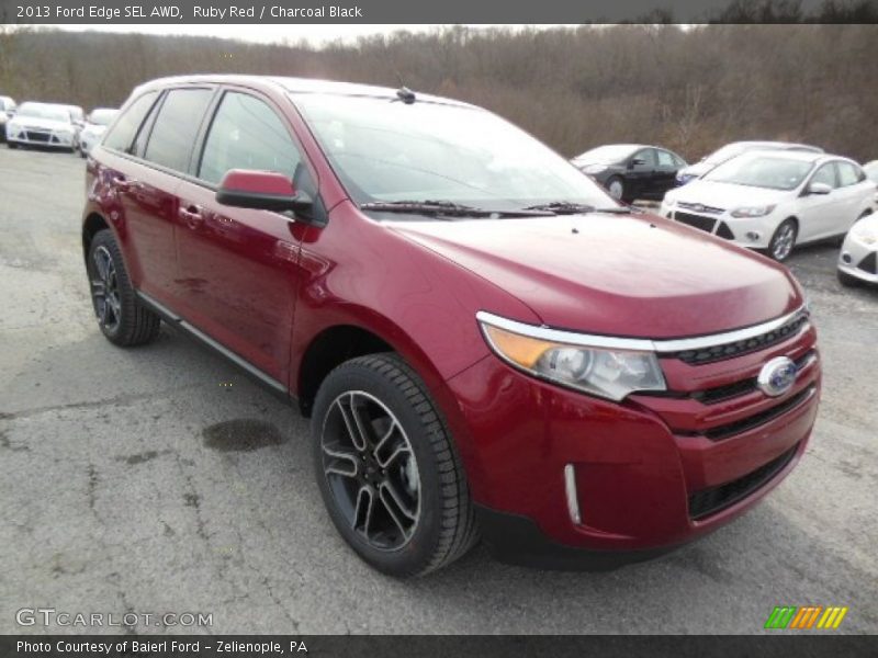 Ruby Red / Charcoal Black 2013 Ford Edge SEL AWD