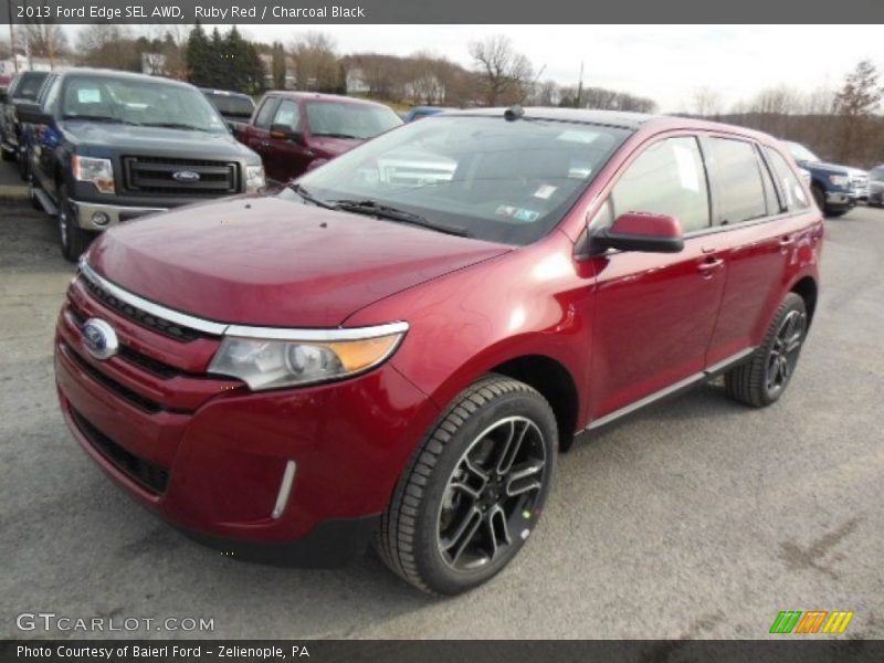 Ruby Red / Charcoal Black 2013 Ford Edge SEL AWD