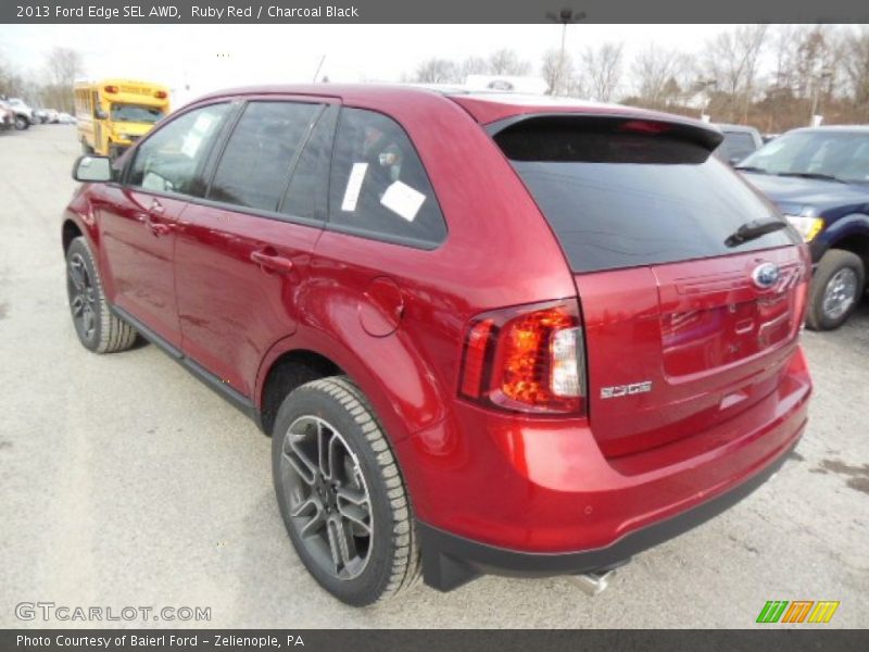 Ruby Red / Charcoal Black 2013 Ford Edge SEL AWD