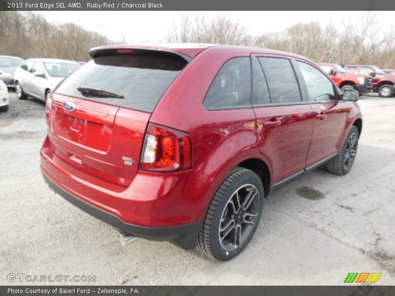 Ruby Red / Charcoal Black 2013 Ford Edge SEL AWD