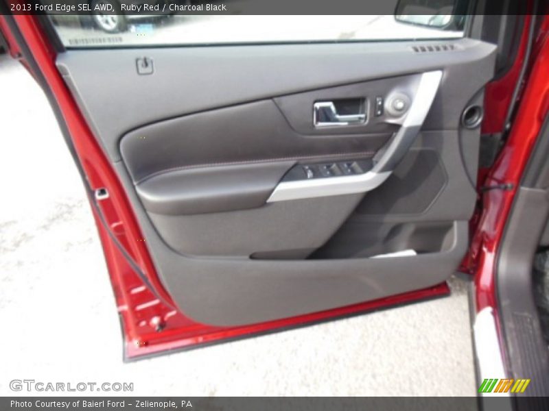 Ruby Red / Charcoal Black 2013 Ford Edge SEL AWD