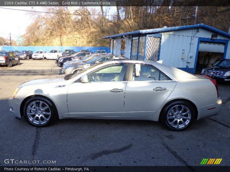 Gold Mist / Cashmere/Cocoa 2009 Cadillac CTS 4 AWD Sedan