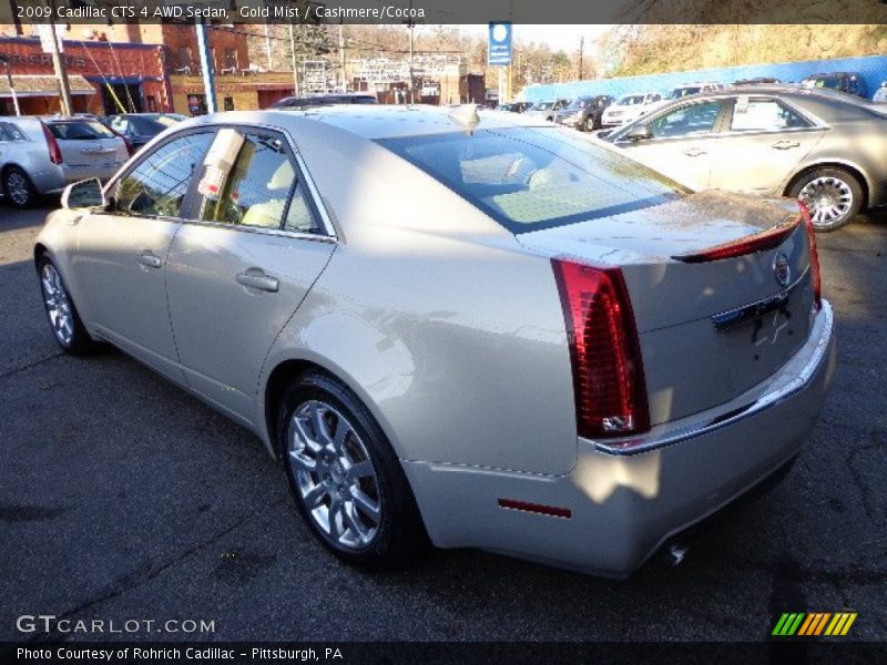 Gold Mist / Cashmere/Cocoa 2009 Cadillac CTS 4 AWD Sedan