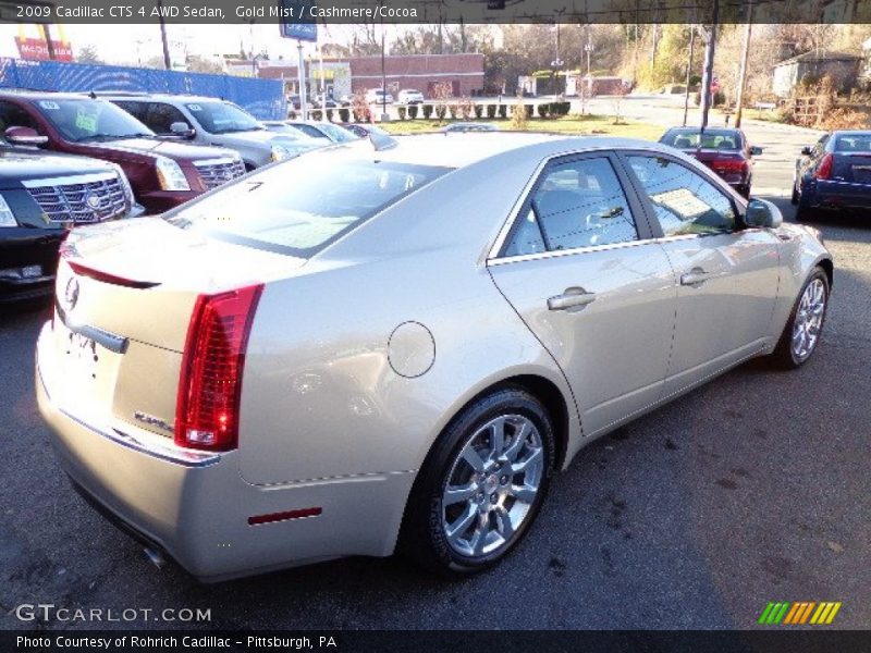 Gold Mist / Cashmere/Cocoa 2009 Cadillac CTS 4 AWD Sedan