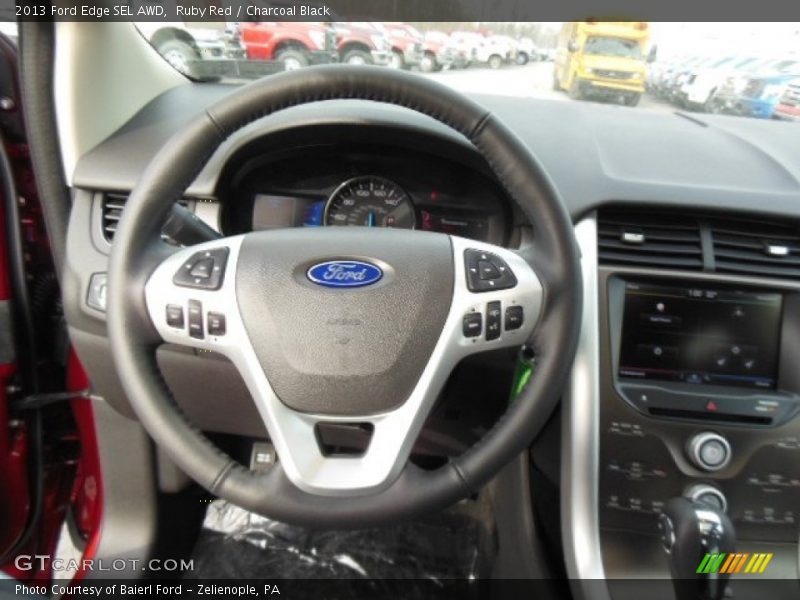 Ruby Red / Charcoal Black 2013 Ford Edge SEL AWD