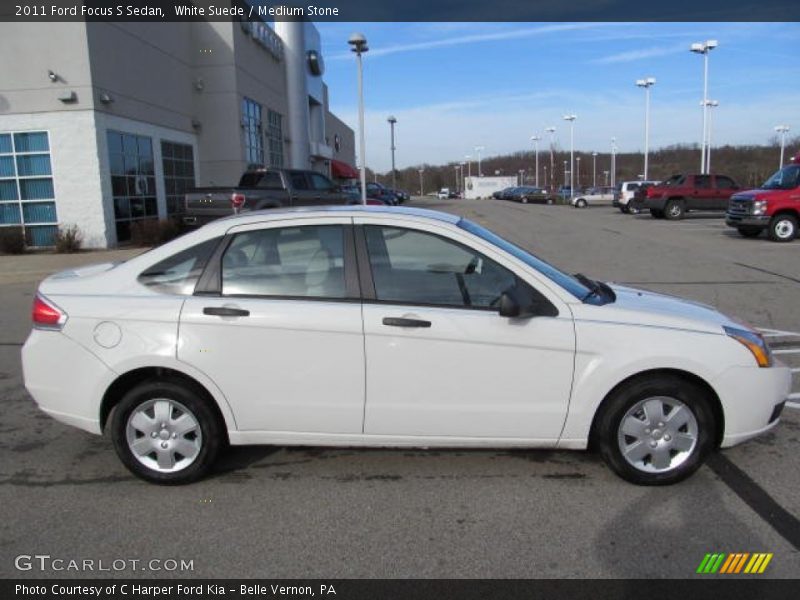 White Suede / Medium Stone 2011 Ford Focus S Sedan