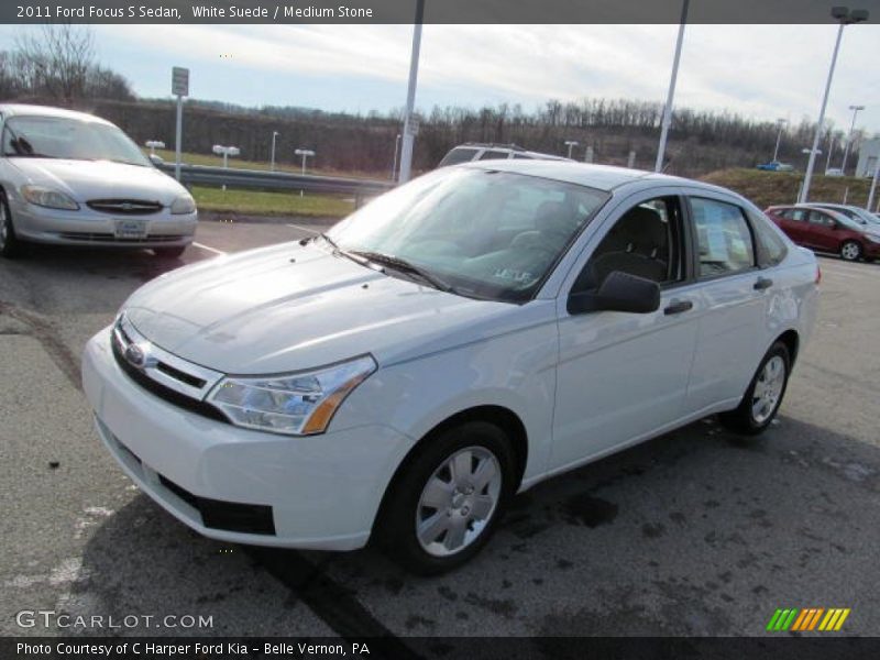 White Suede / Medium Stone 2011 Ford Focus S Sedan