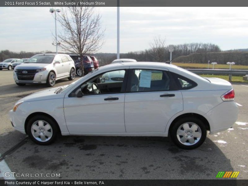 White Suede / Medium Stone 2011 Ford Focus S Sedan