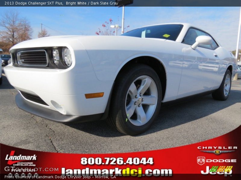 Bright White / Dark Slate Gray 2013 Dodge Challenger SXT Plus