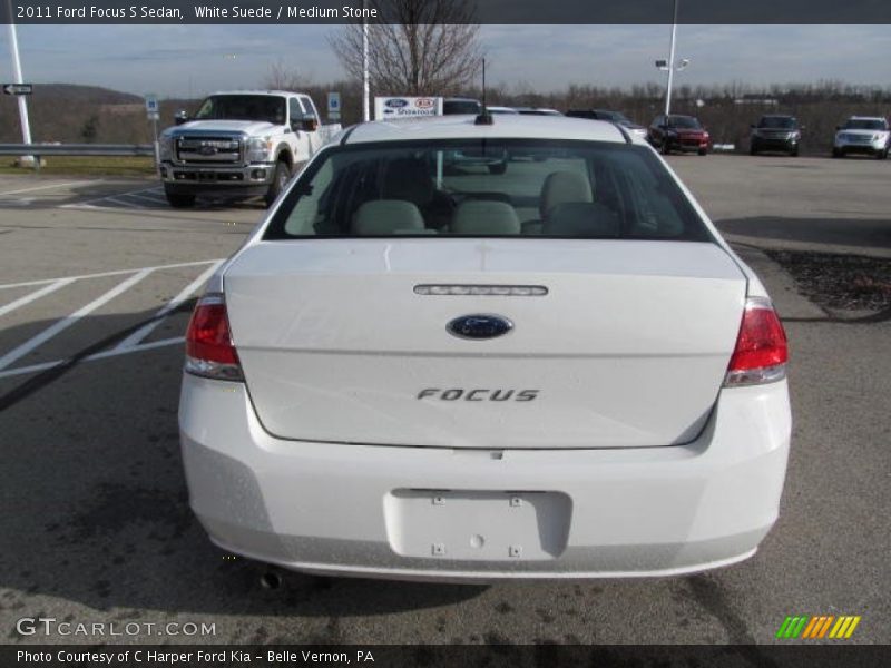 White Suede / Medium Stone 2011 Ford Focus S Sedan