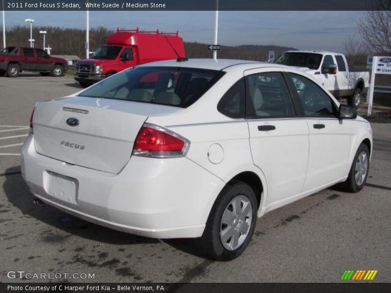 White Suede / Medium Stone 2011 Ford Focus S Sedan