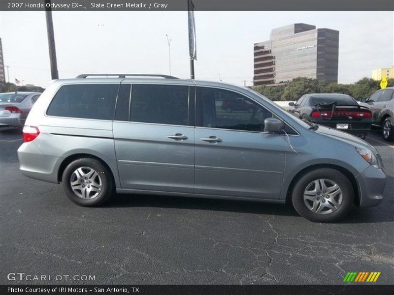 Slate Green Metallic / Gray 2007 Honda Odyssey EX-L