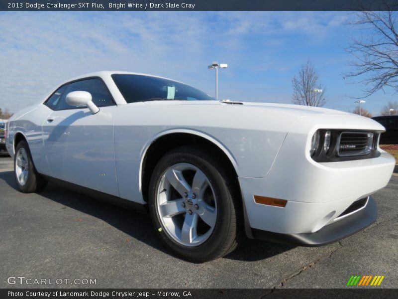 Bright White / Dark Slate Gray 2013 Dodge Challenger SXT Plus