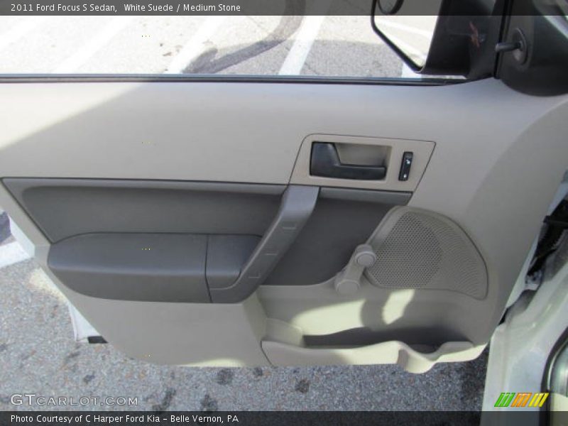 White Suede / Medium Stone 2011 Ford Focus S Sedan