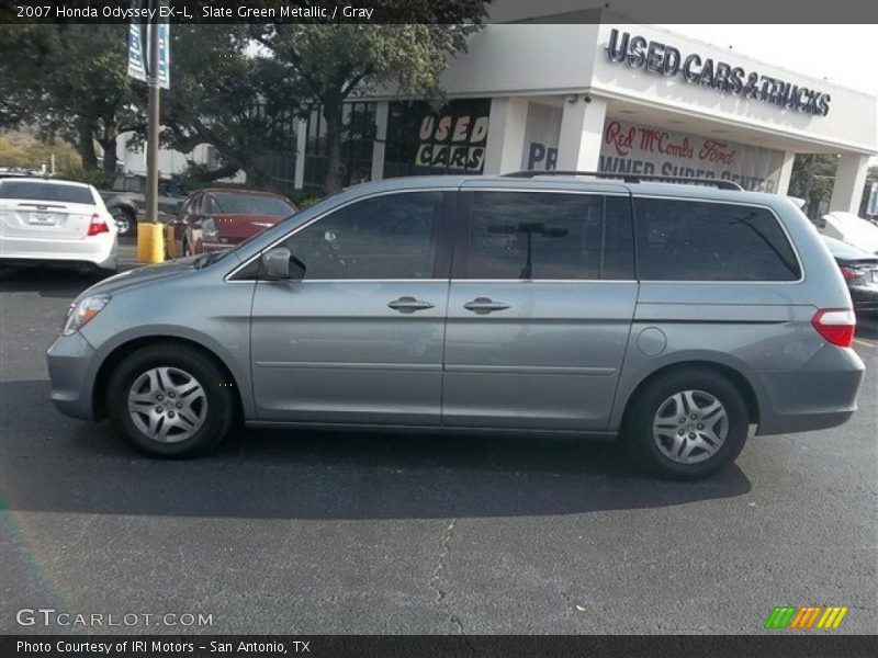 Slate Green Metallic / Gray 2007 Honda Odyssey EX-L