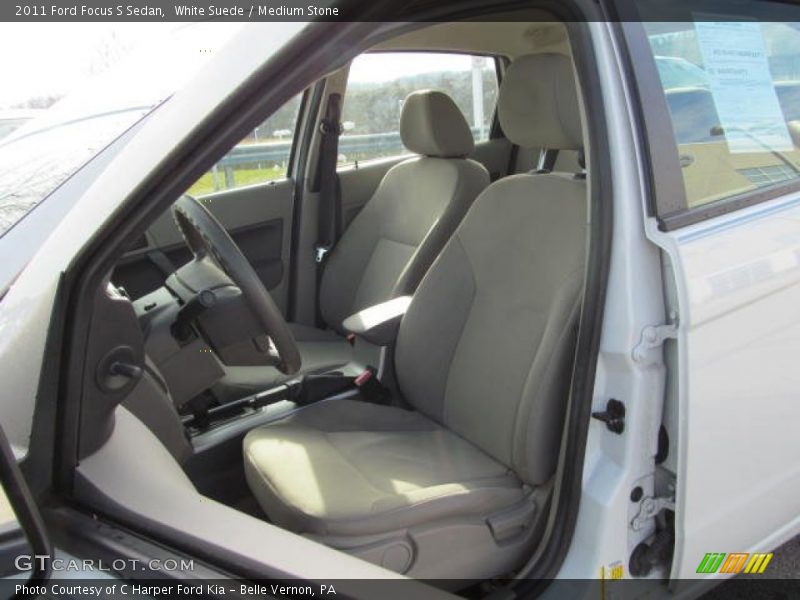 White Suede / Medium Stone 2011 Ford Focus S Sedan