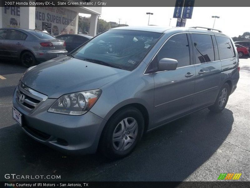 Slate Green Metallic / Gray 2007 Honda Odyssey EX-L