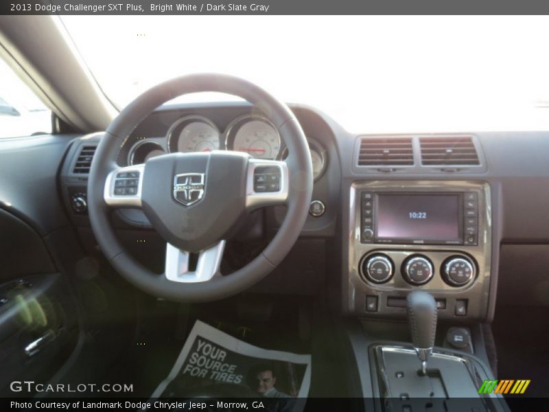 Bright White / Dark Slate Gray 2013 Dodge Challenger SXT Plus