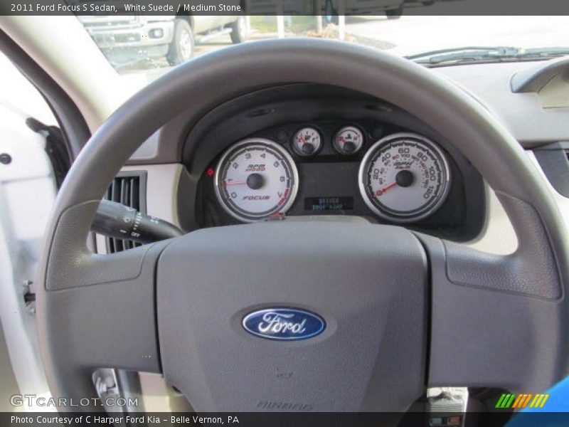 White Suede / Medium Stone 2011 Ford Focus S Sedan