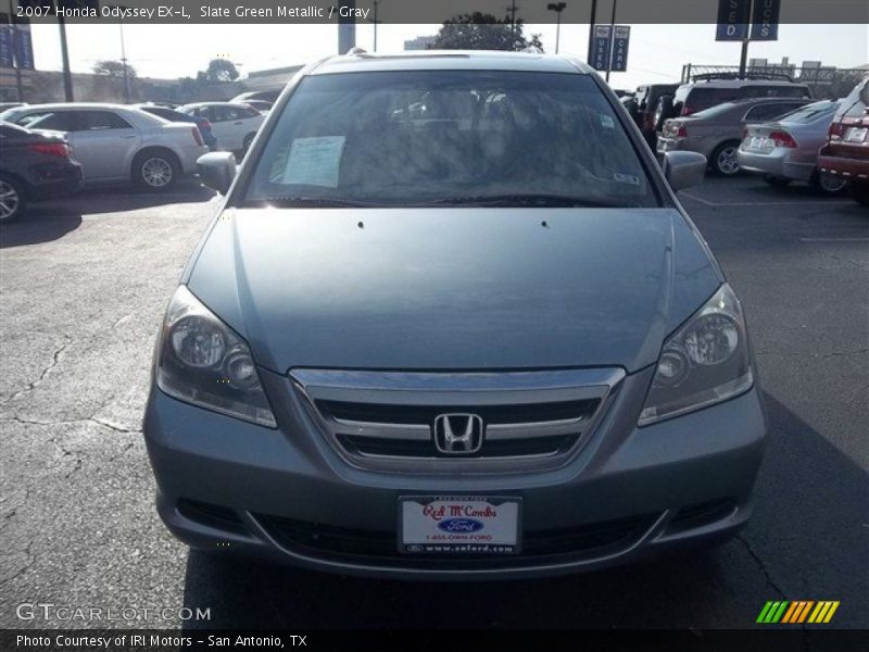 Slate Green Metallic / Gray 2007 Honda Odyssey EX-L