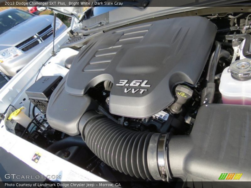 Bright White / Dark Slate Gray 2013 Dodge Challenger SXT Plus