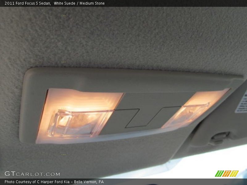 White Suede / Medium Stone 2011 Ford Focus S Sedan