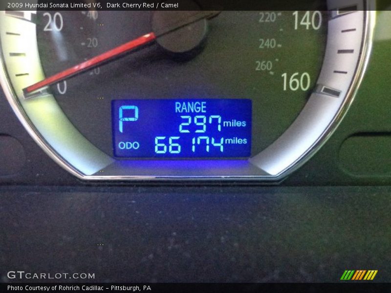 Dark Cherry Red / Camel 2009 Hyundai Sonata Limited V6