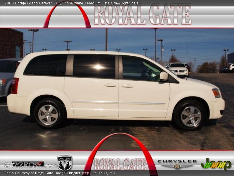 Stone White / Medium Slate Gray/Light Shale 2008 Dodge Grand Caravan SXT