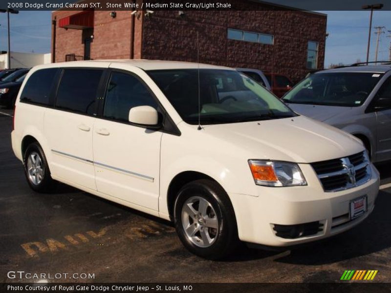 Stone White / Medium Slate Gray/Light Shale 2008 Dodge Grand Caravan SXT