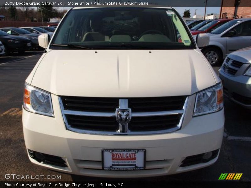 Stone White / Medium Slate Gray/Light Shale 2008 Dodge Grand Caravan SXT