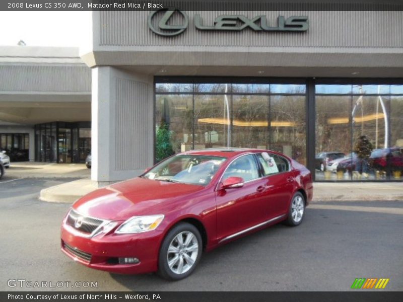 Matador Red Mica / Black 2008 Lexus GS 350 AWD