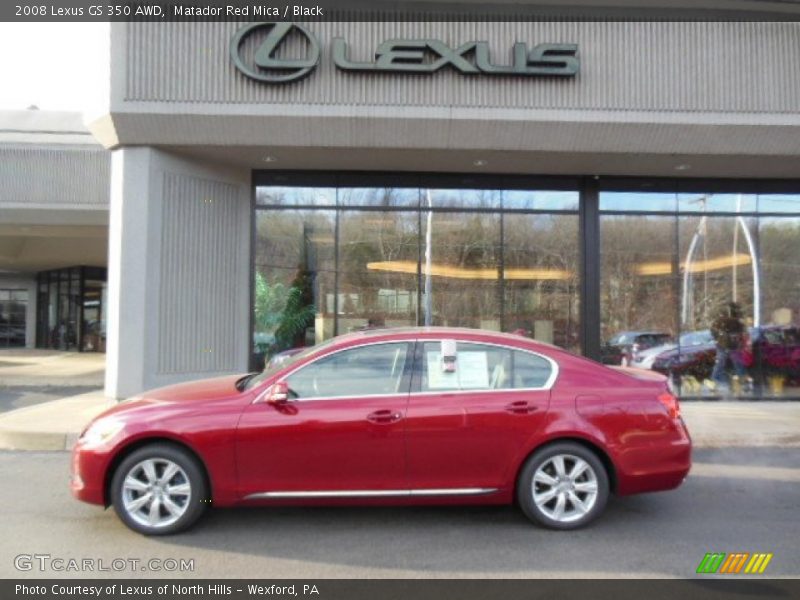 Matador Red Mica / Black 2008 Lexus GS 350 AWD