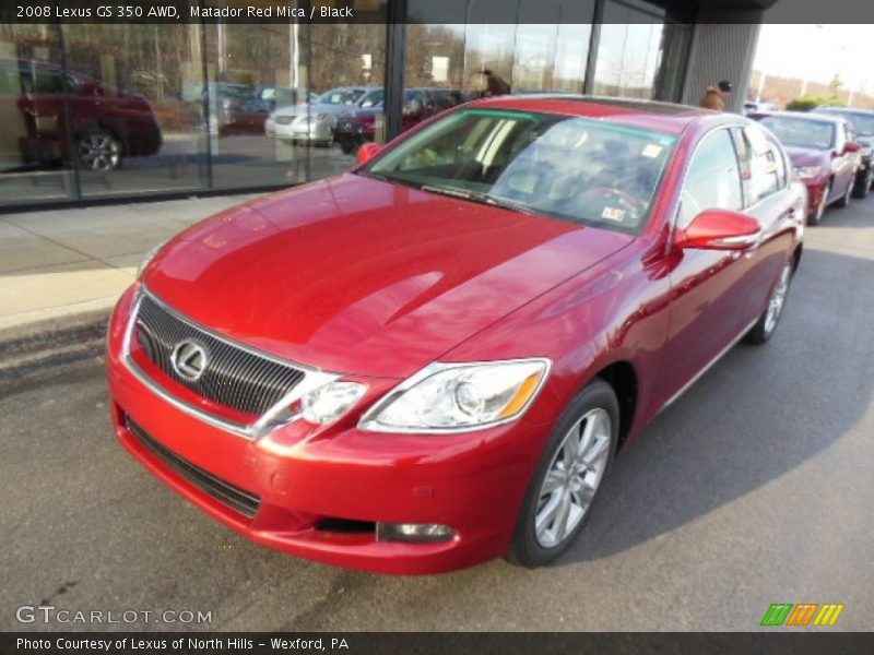 Matador Red Mica / Black 2008 Lexus GS 350 AWD