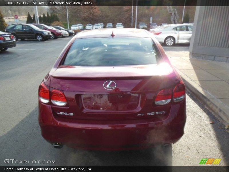 Matador Red Mica / Black 2008 Lexus GS 350 AWD