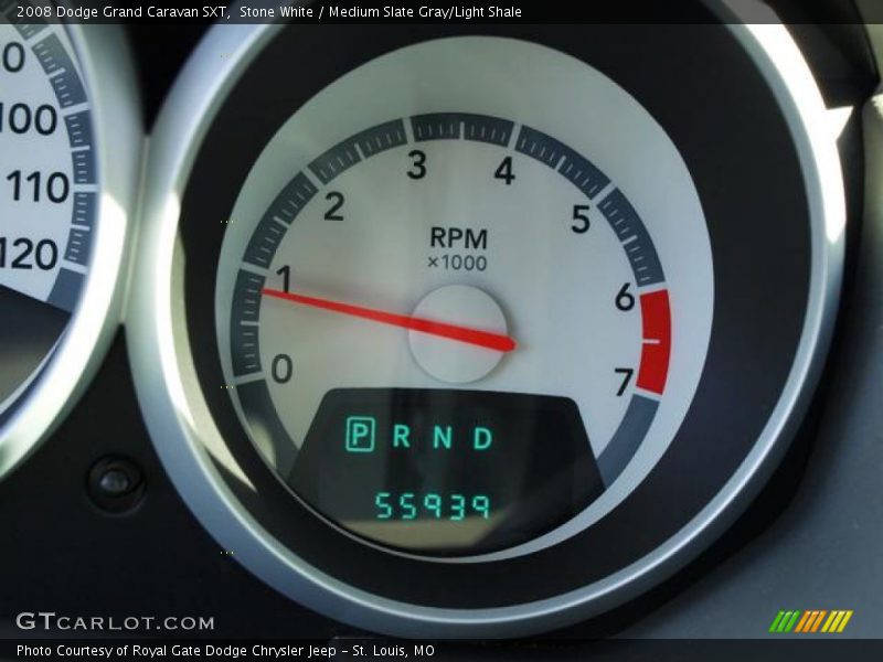 Stone White / Medium Slate Gray/Light Shale 2008 Dodge Grand Caravan SXT