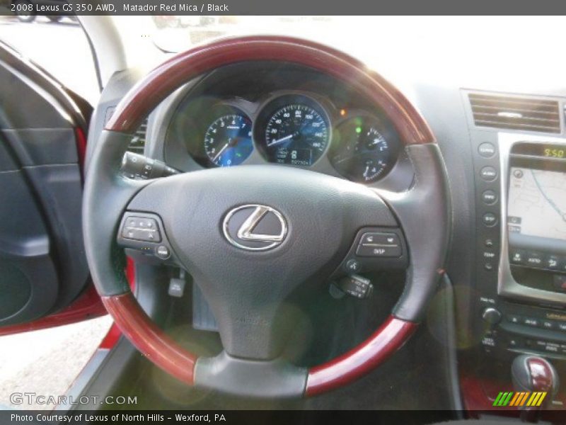 Matador Red Mica / Black 2008 Lexus GS 350 AWD