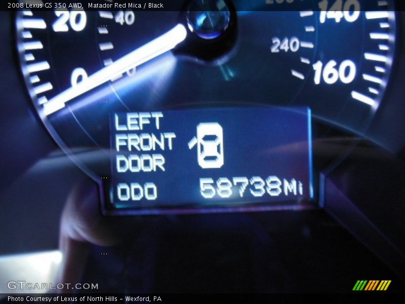 Matador Red Mica / Black 2008 Lexus GS 350 AWD
