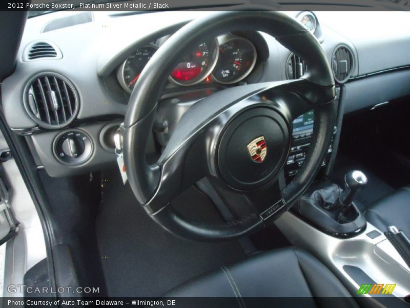 Platinum Silver Metallic / Black 2012 Porsche Boxster