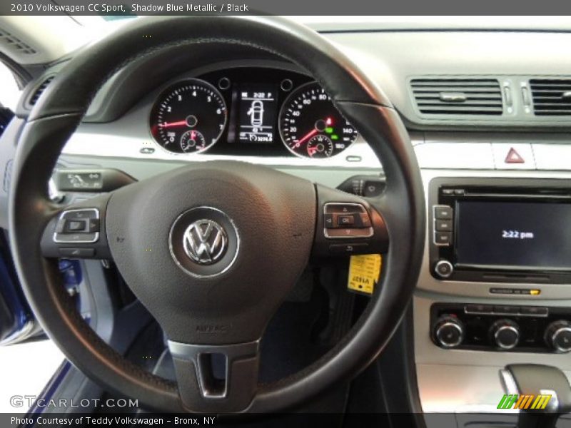 Shadow Blue Metallic / Black 2010 Volkswagen CC Sport