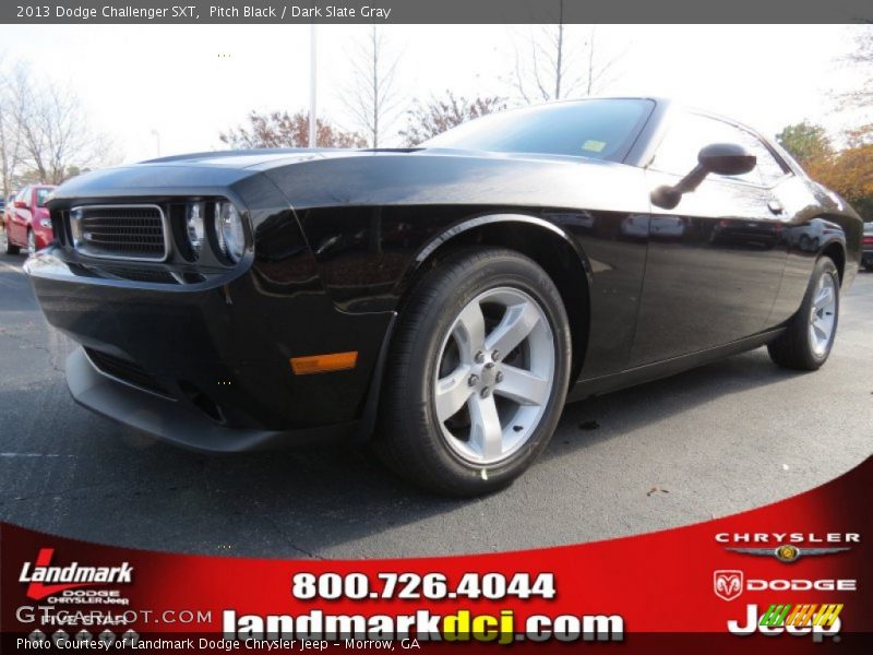 Pitch Black / Dark Slate Gray 2013 Dodge Challenger SXT