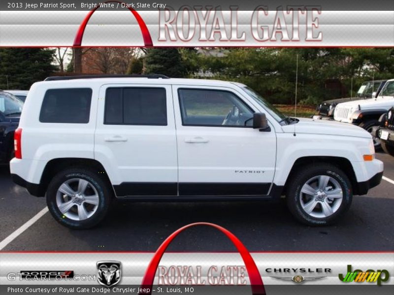 Bright White / Dark Slate Gray 2013 Jeep Patriot Sport