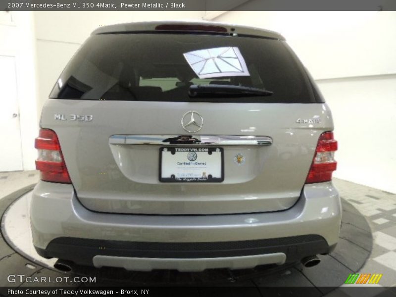 Pewter Metallic / Black 2007 Mercedes-Benz ML 350 4Matic