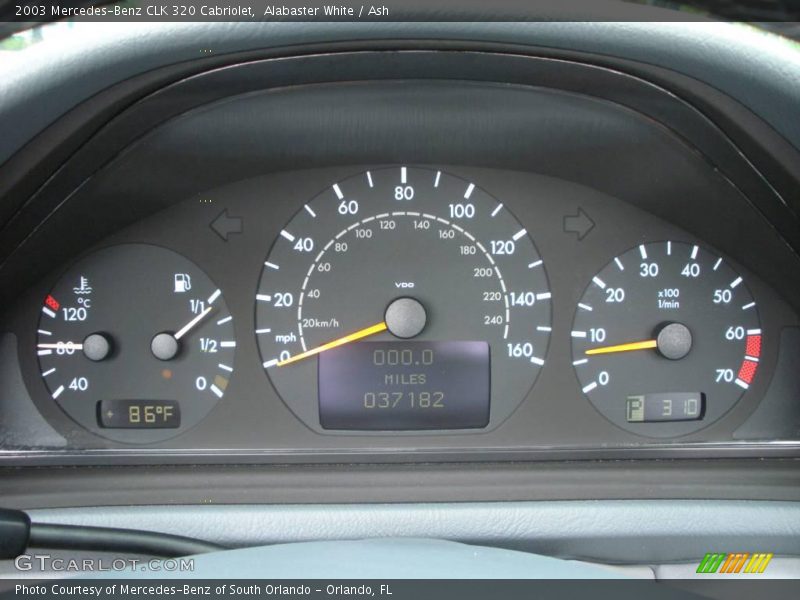 Alabaster White / Ash 2003 Mercedes-Benz CLK 320 Cabriolet