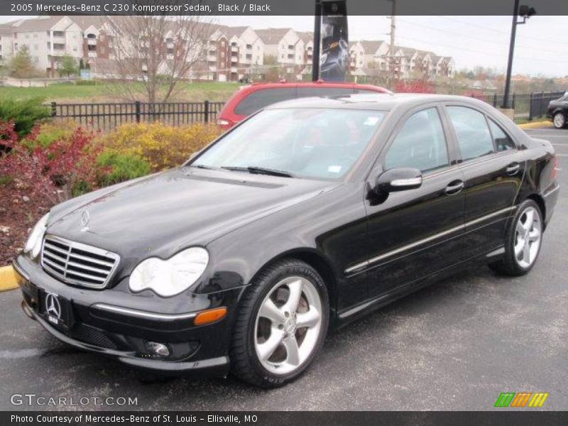 Black / Black 2005 Mercedes-Benz C 230 Kompressor Sedan