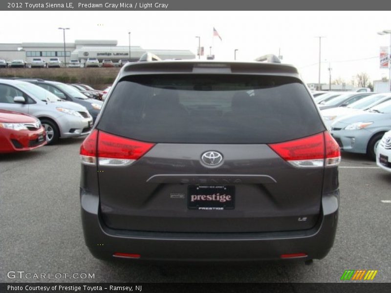 Predawn Gray Mica / Light Gray 2012 Toyota Sienna LE