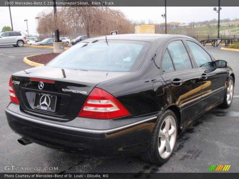 Black / Black 2005 Mercedes-Benz C 230 Kompressor Sedan