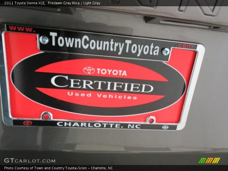 Predawn Gray Mica / Light Gray 2011 Toyota Sienna XLE