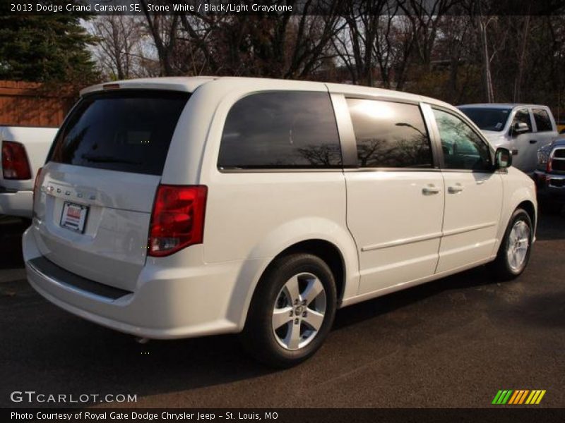 Stone White / Black/Light Graystone 2013 Dodge Grand Caravan SE