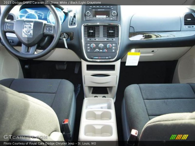 Stone White / Black/Light Graystone 2013 Dodge Grand Caravan SE