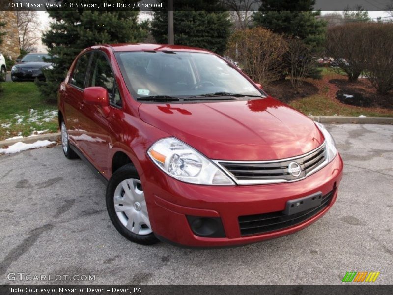 Red Brick / Charcoal 2011 Nissan Versa 1.8 S Sedan